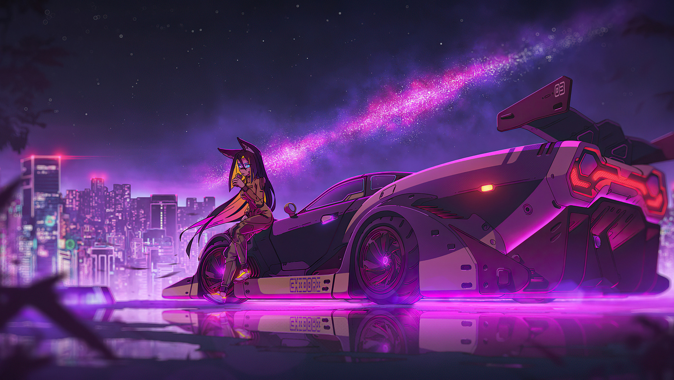 1360x768 Anime Girl Cyberpunk Ride 4k Laptop HD HD 4k Wallpapers, Images,  Backgrounds, Photos and Pictures