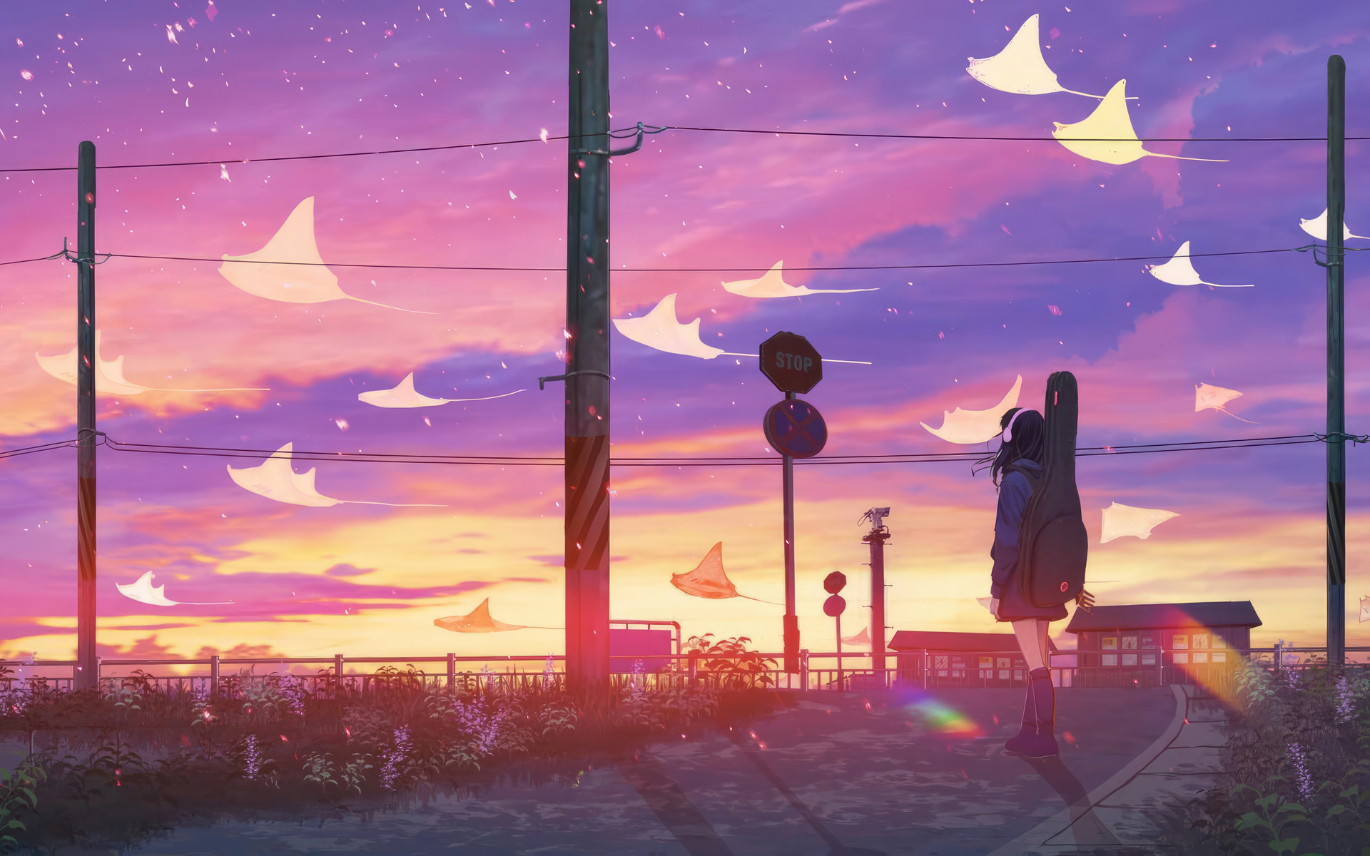 1920x1200 Anime Girl Dreamy Skies 1080P Resolution ,HD 4k Wallpapers ...