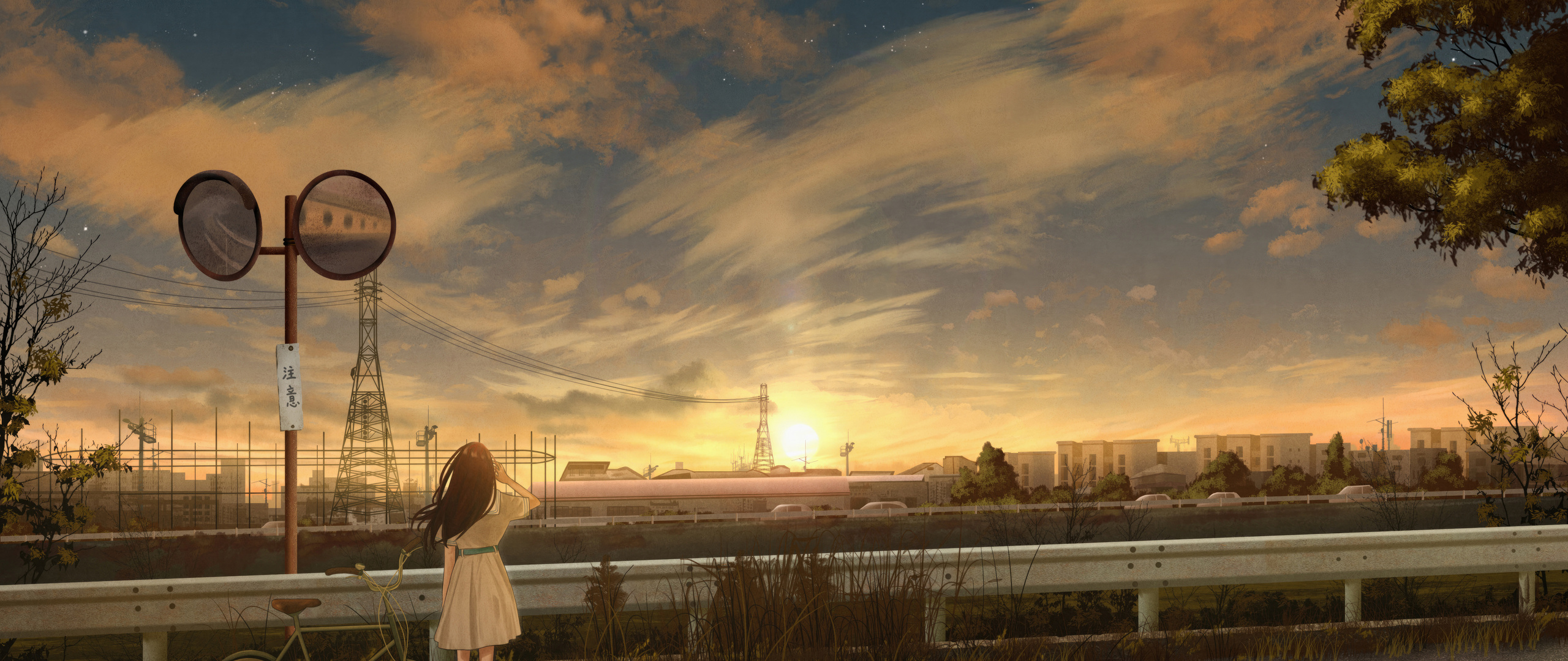 2560x1080 Anime Girl Enjoying The Daylight Wallpaper,2560x1080 ...