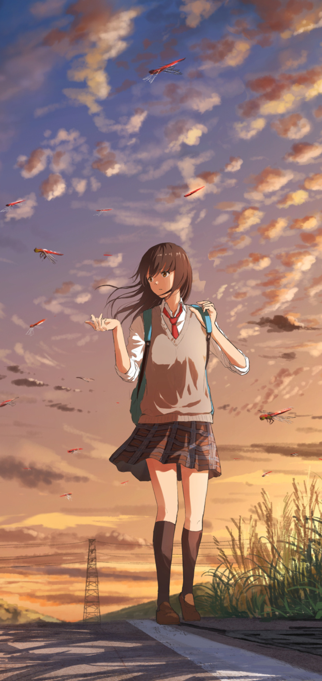 1080x2280 Anime Girl Going To School One Plus 6,Huawei p20,Honor view  10,Vivo y85,Oppo f7,Xiaomi Mi A2 HD 4k Wallpapers, Images, Backgrounds,  Photos and Pictures