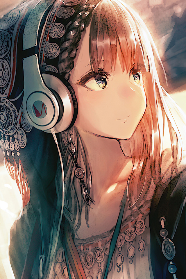 640x960 Anime Girl Headphones Looking Away 4k iPhone 4, iPhone 4S HD 4k  Wallpapers, Images, Backgrounds, Photos and Pictures