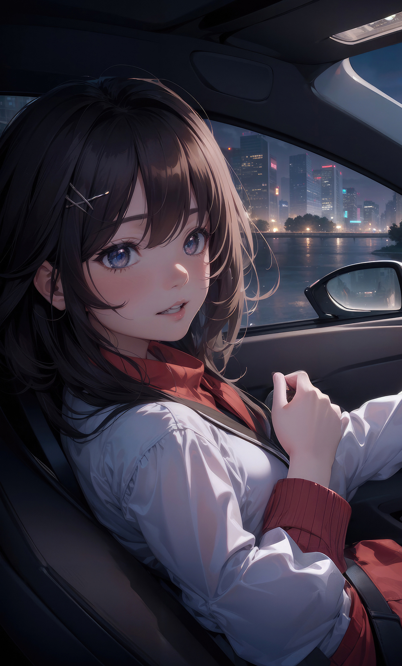 1280x2120 Anime Girl In Car 5k iPhone 6+ ,HD 4k Wallpapers,Images ...