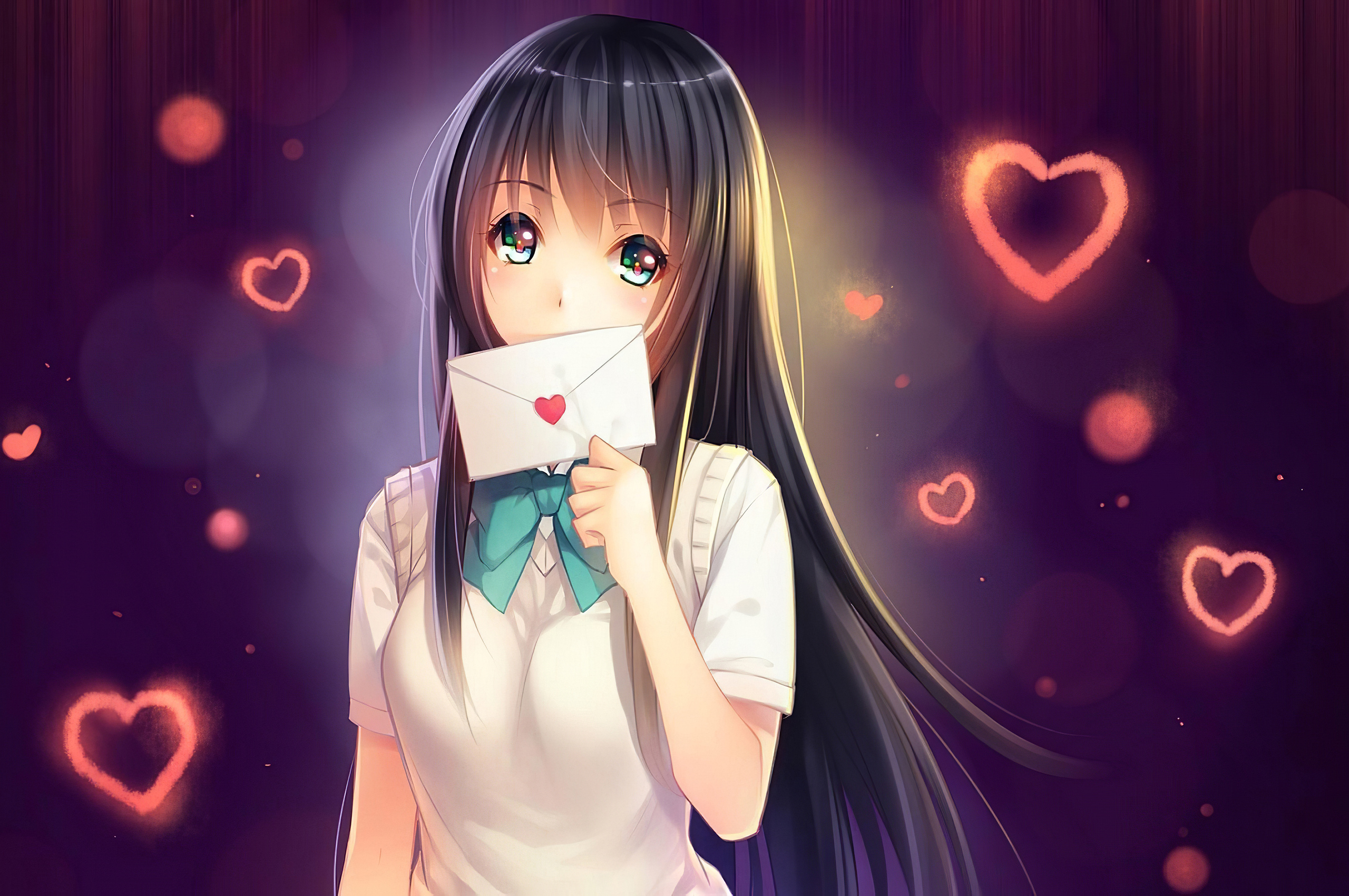2560x1700 Anime Girl In Love With Love Letter Chromebook Pixel HD 4k  Wallpapers, Images, Backgrounds, Photos and Pictures