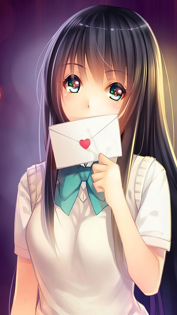 720x1280 Anime Girl In Love With Love Letter Moto G X Xperia Z1 Z3