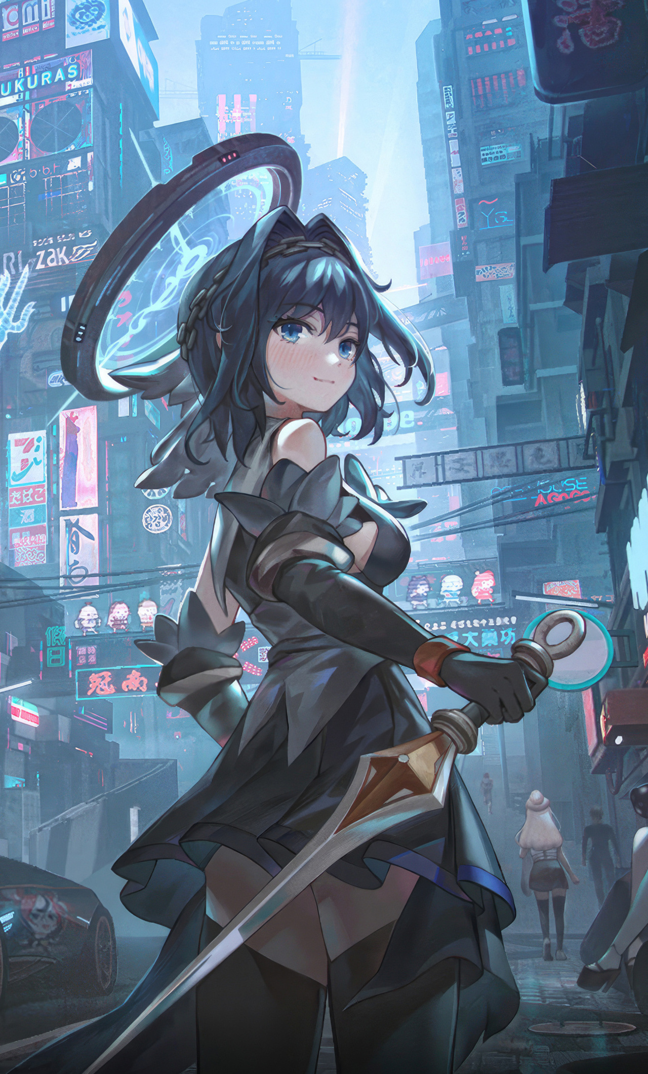1280x2120 Anime Girl In Shanghai With Sword iPhone 6 HD 4k Wallpapers  Images Backgrounds Photos and Pictures