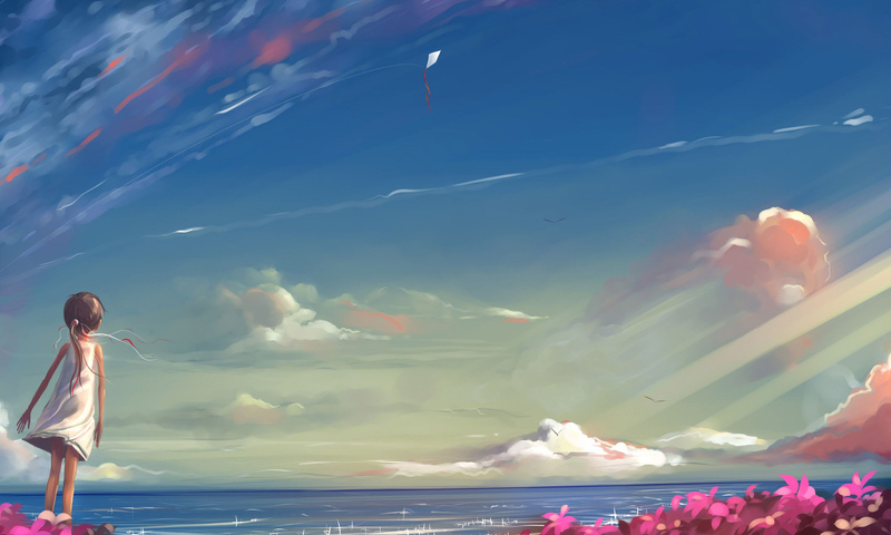 800x480 Anime Girl Looking At Sky 800x480 Resolution HD 4k Wallpapers ...