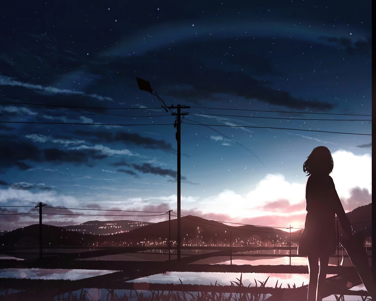 1280x1024 Anime Girl Moescape Alone Standing 4k 1280x1024 ...