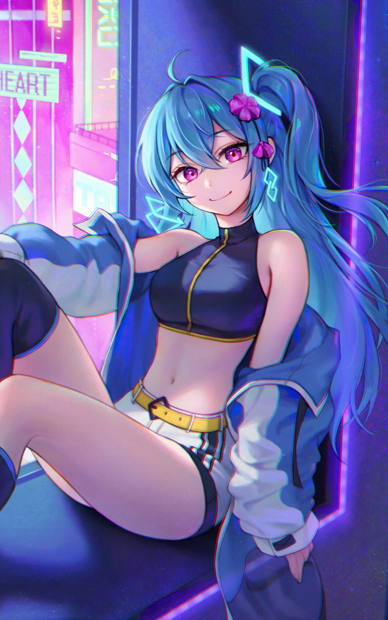 Cyberpunk Cute Anime Girl | Sticker