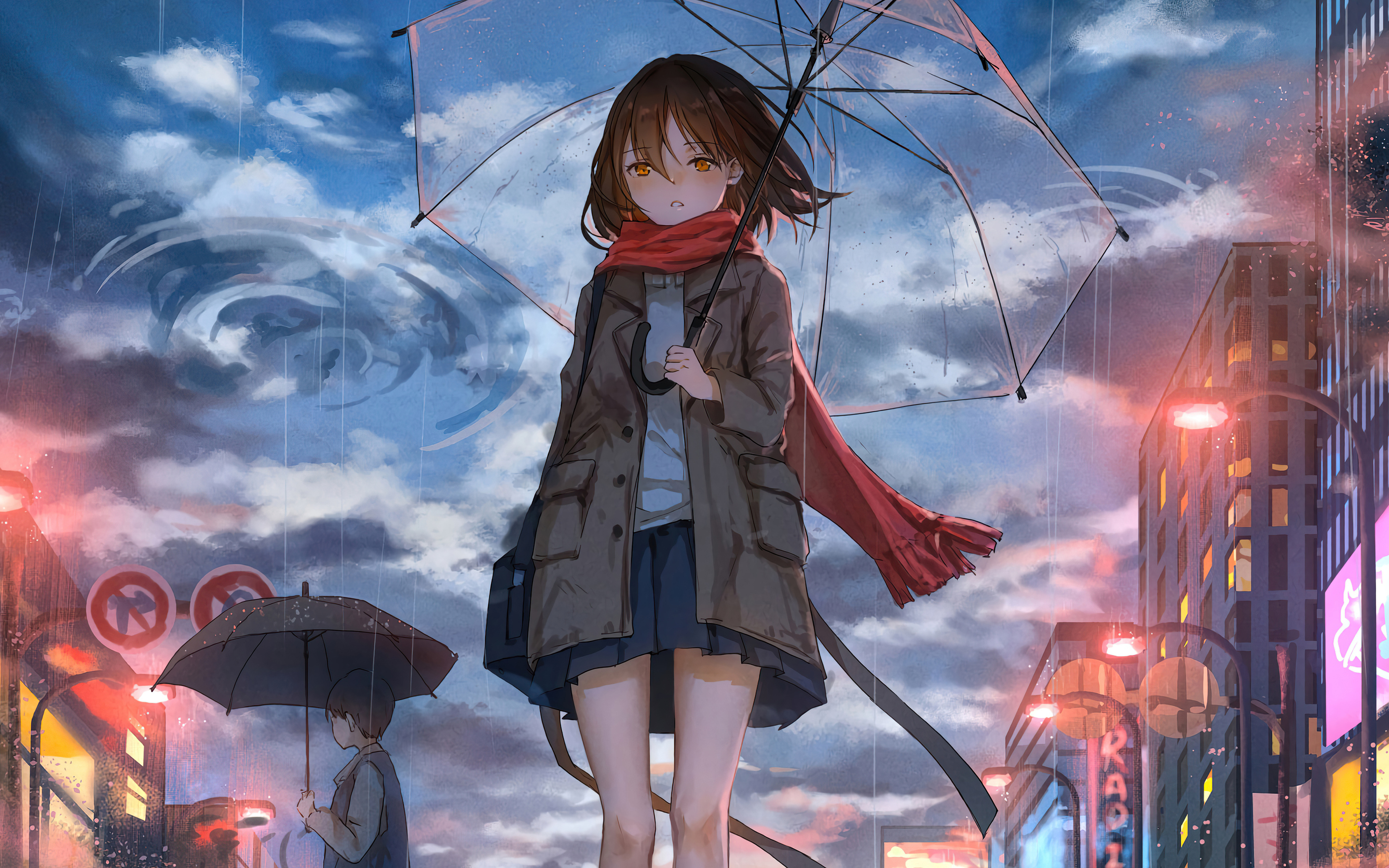 2880x1800 Anime Girl Rain Umbrella Wind 5k Macbook Pro Retina HD 4k  Wallpapers, Images, Backgrounds, Photos and Pictures