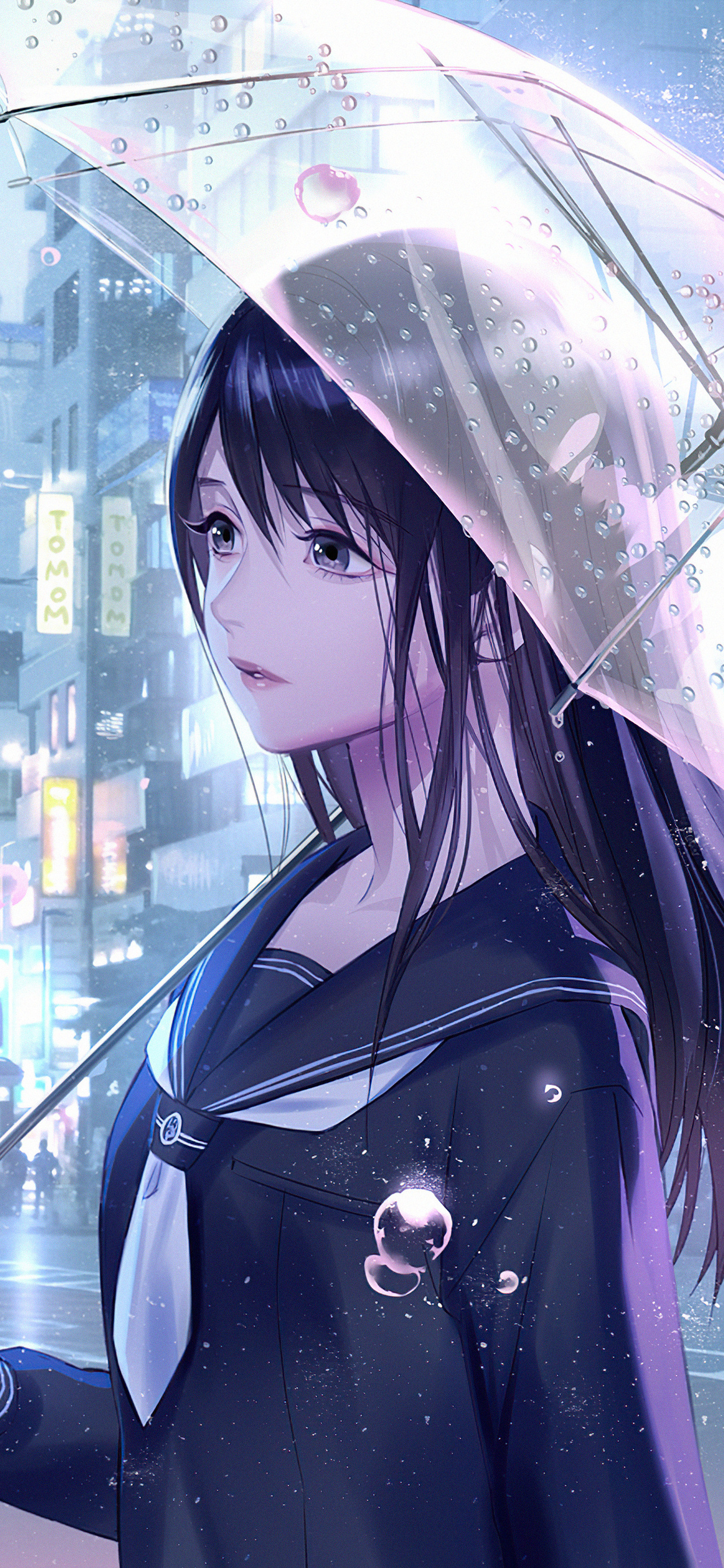 1242x2688 Anime Girl Rain Water Drops Umbrella Iphone XS MAX HD 4k  Wallpapers, Images, Backgrounds, Photos and Pictures