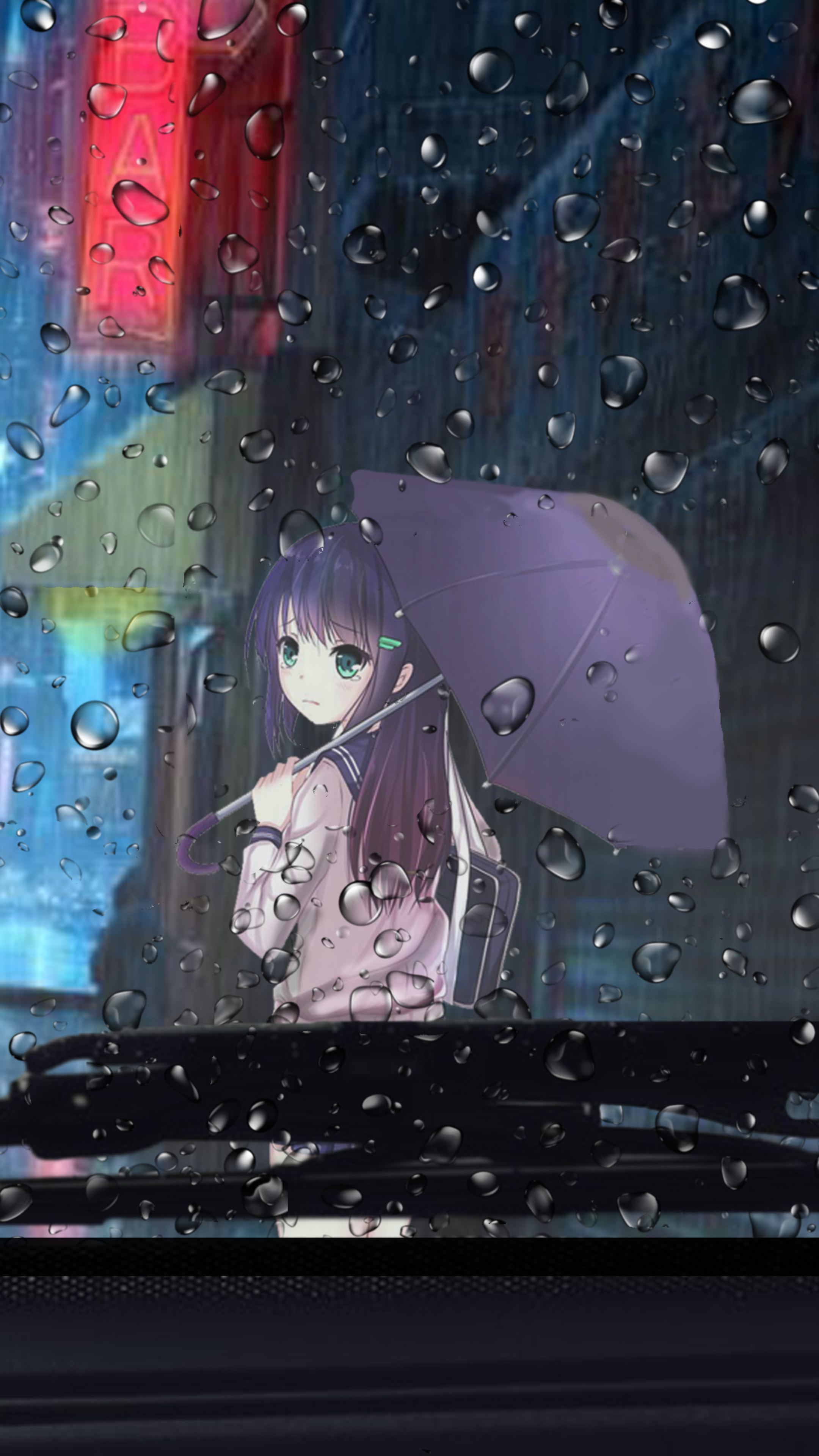 2160x3840 Anime Girl Rainy Day View From Car 4k Sony Xperia X,XZ,Z5 Premium  HD 4k Wallpapers, Images, Backgrounds, Photos and Pictures