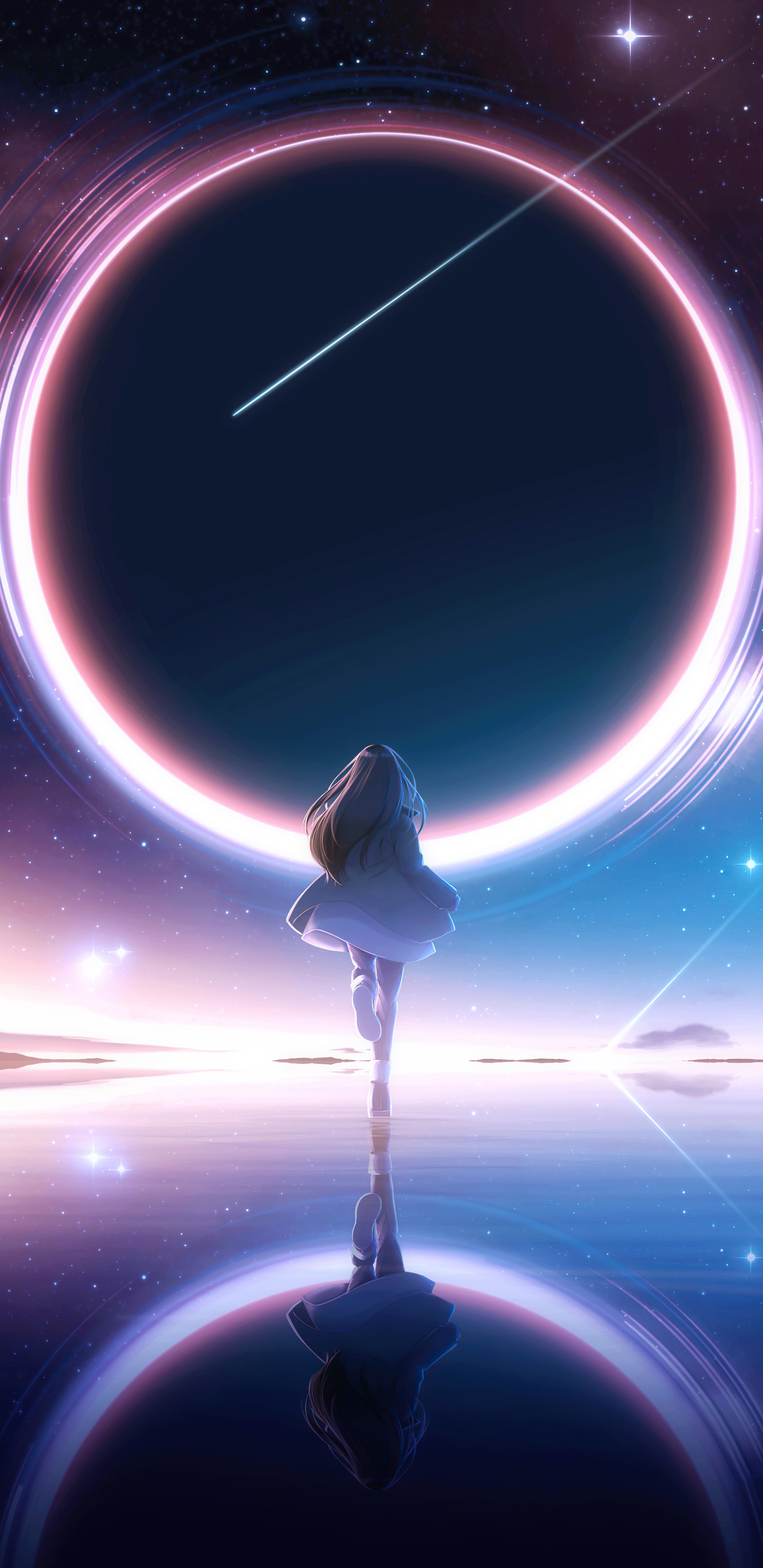 Wallpaper Anime Aesthetic Galaxy Anime Anime Art Anime Style Sleeve  Background  Download Free Image