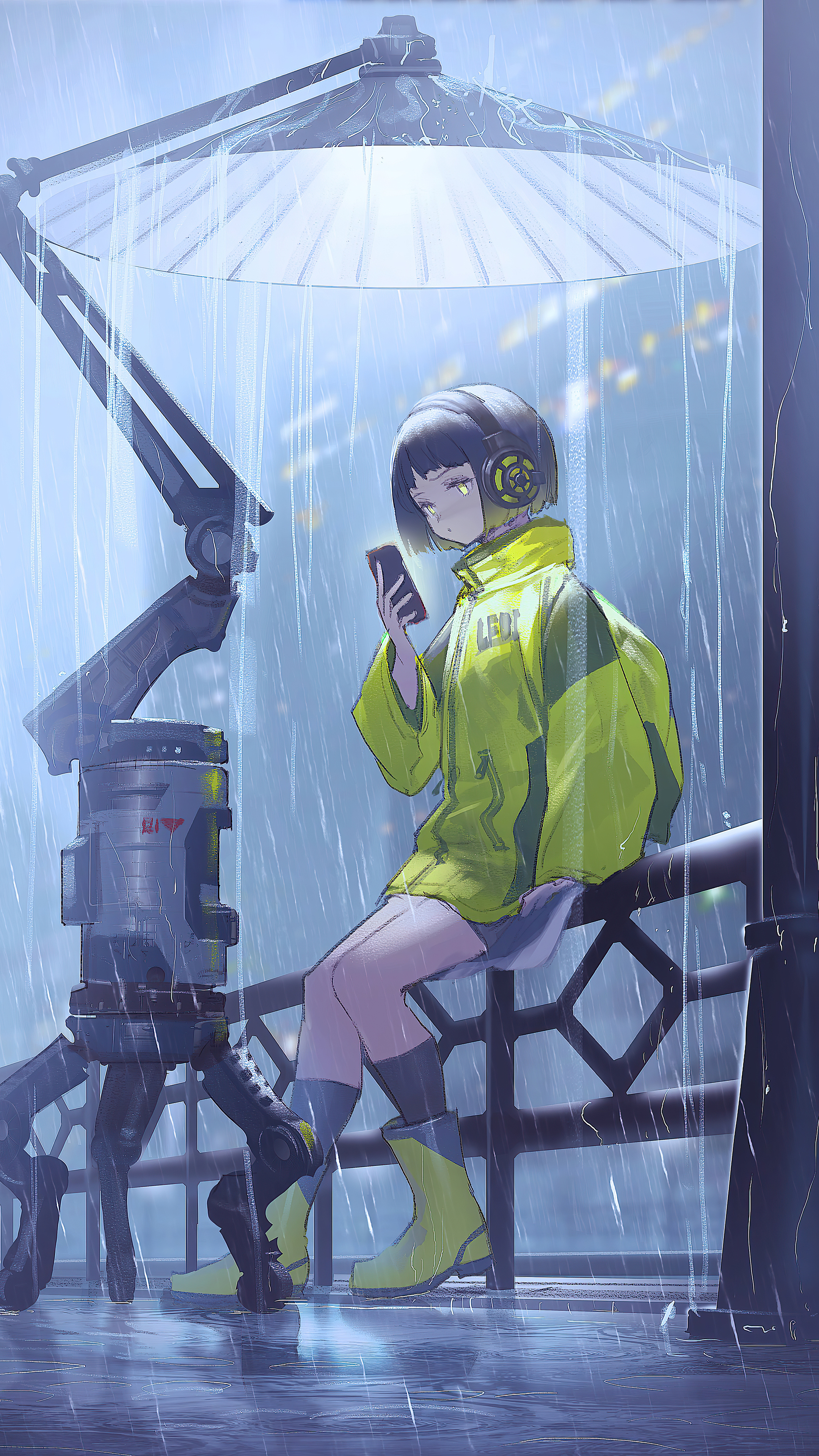2160x3840 Anime Girl Scifi Umbrella Rain 4k Sony Xperia X,XZ,Z5 Premium HD  4k Wallpapers, Images, Backgrounds, Photos and Pictures
