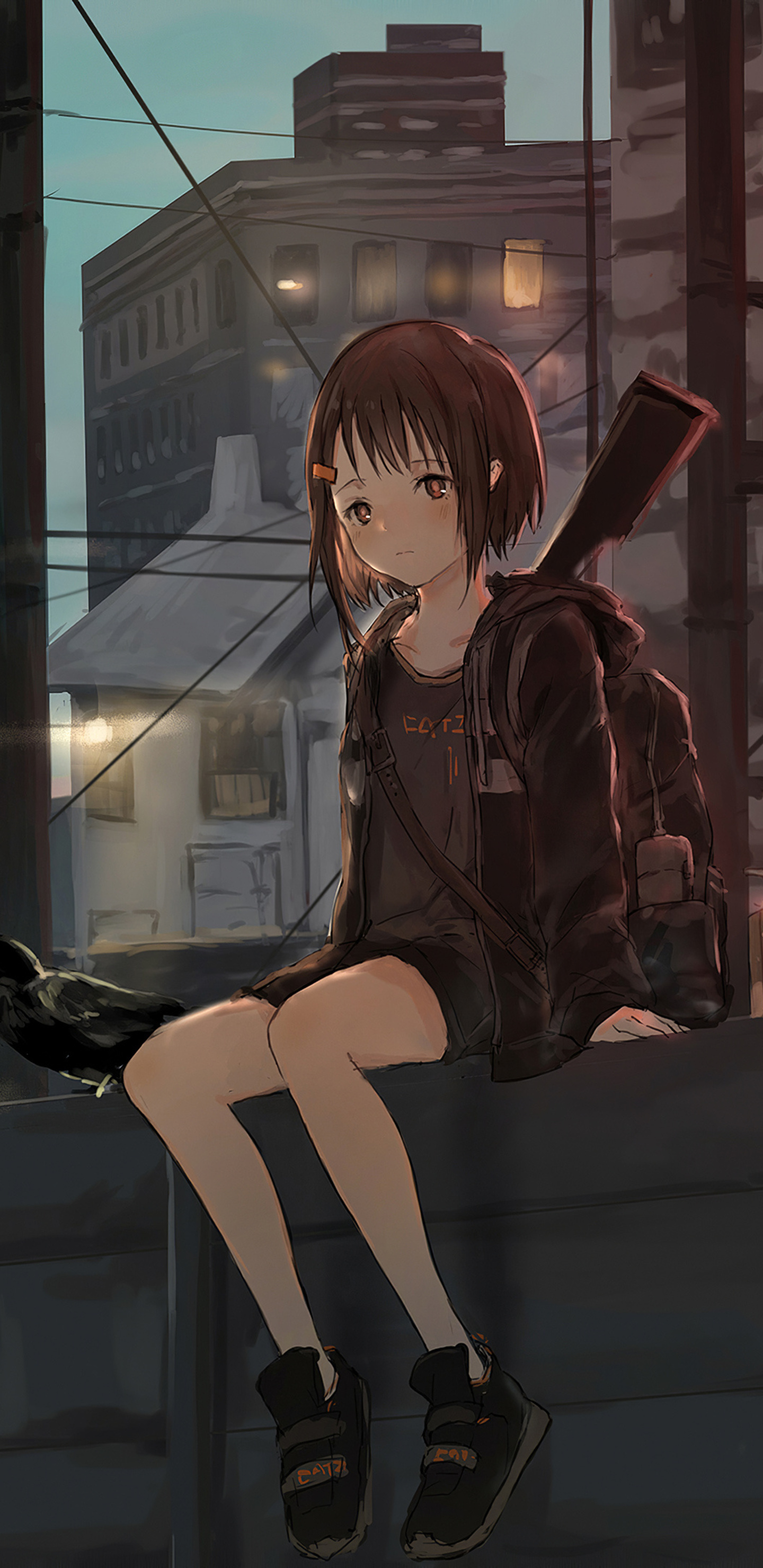 1440x2960 Anime Girl Sitting Alone Roof Sad 4k Samsung Galaxy Note 9,8,  S9,S8,S8+ QHD HD 4k Wallpapers, Images, Backgrounds, Photos and Pictures