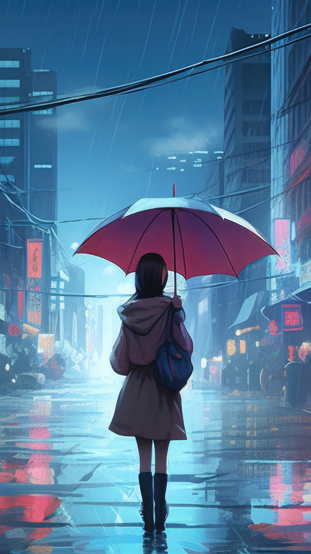 HD Sad Anime Girl in Dark Rain Wallpaper, HD Artist 4K Wallpapers, Images  and Background - Wallpapers Den