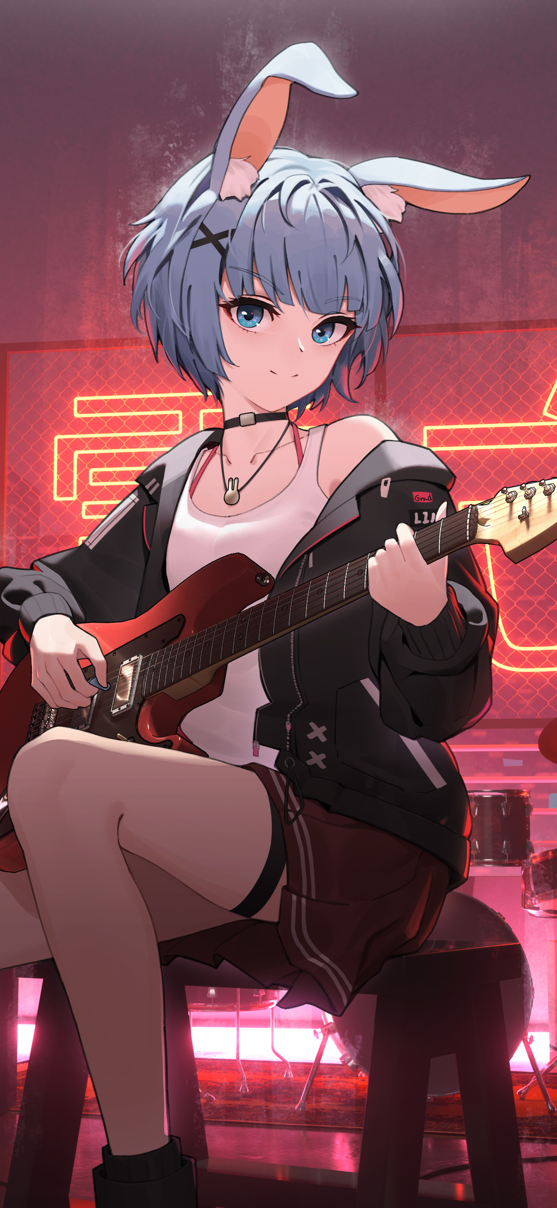 1125x2436 Anime Girl With Guitar 5k Iphone XS,Iphone 10,Iphone X HD 4k  Wallpapers, Images, Backgrounds, Photos and Pictures