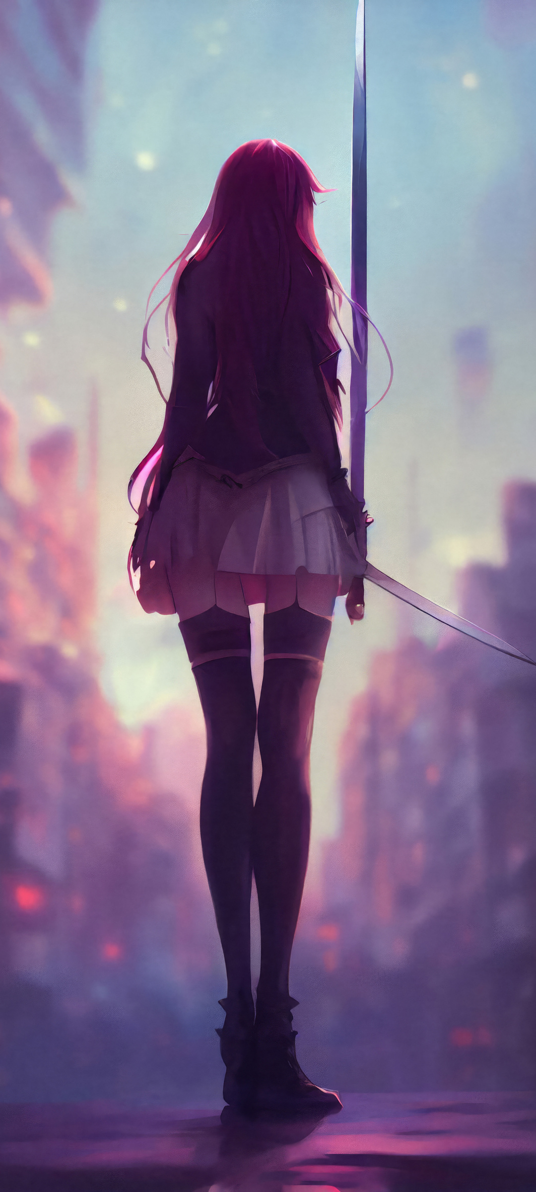 1080x2400 Anime Girl With Swords Google Pixel 7 ,HD 4k Wallpapers ...