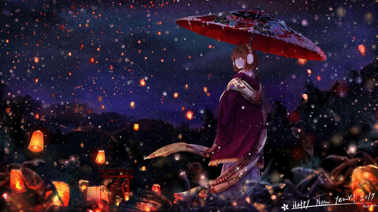 1280x720 Anime Girl With Umbrella 720p Hd 4k Wallpapers Images