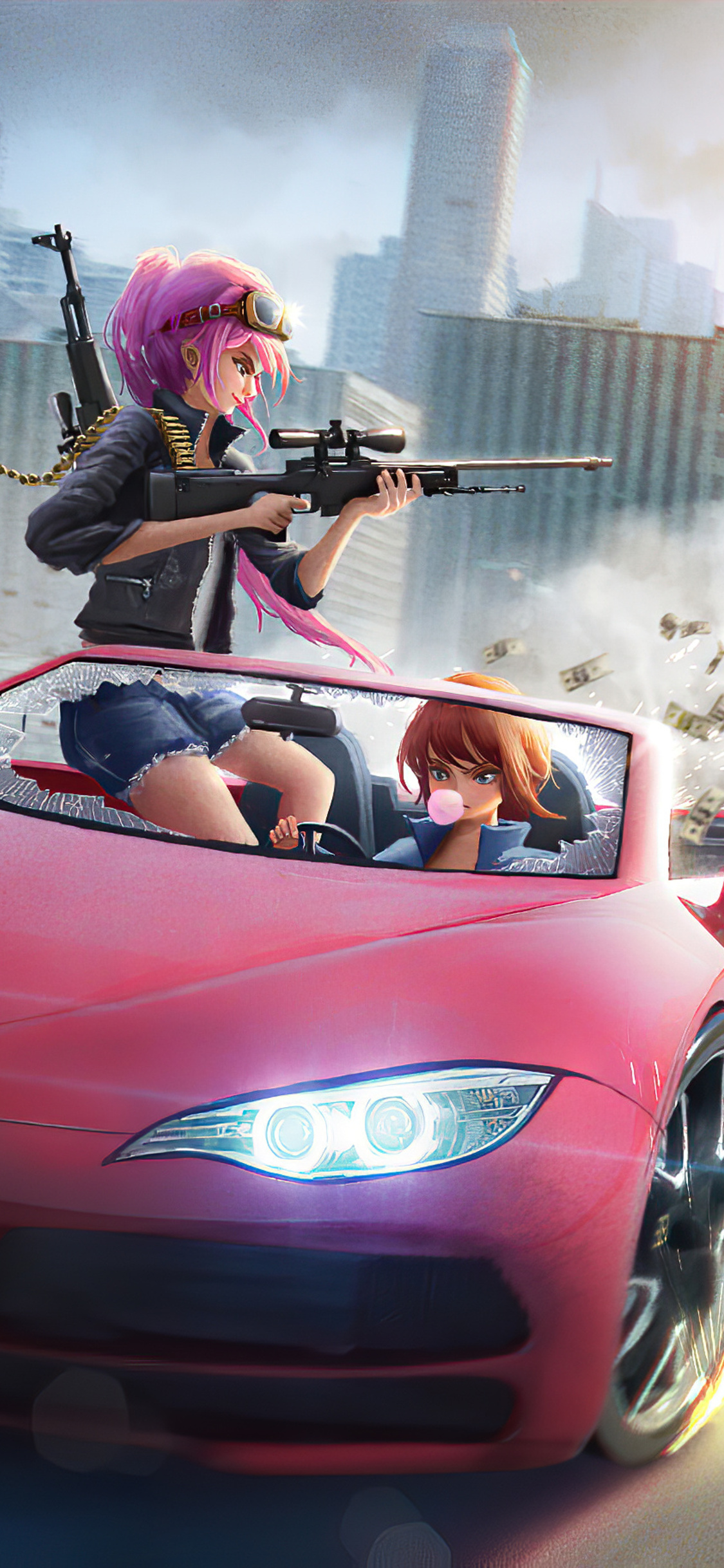 1125x2436 Anime Girls Car Chase 4k Iphone XS,Iphone 10,Iphone X HD 4k  Wallpapers, Images, Backgrounds, Photos and Pictures