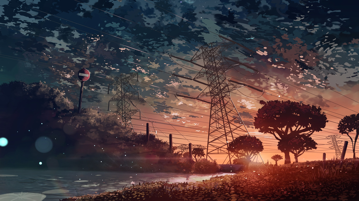 Anime Scenery Wallpaper 1366x768 - Anime Wallpaper HD