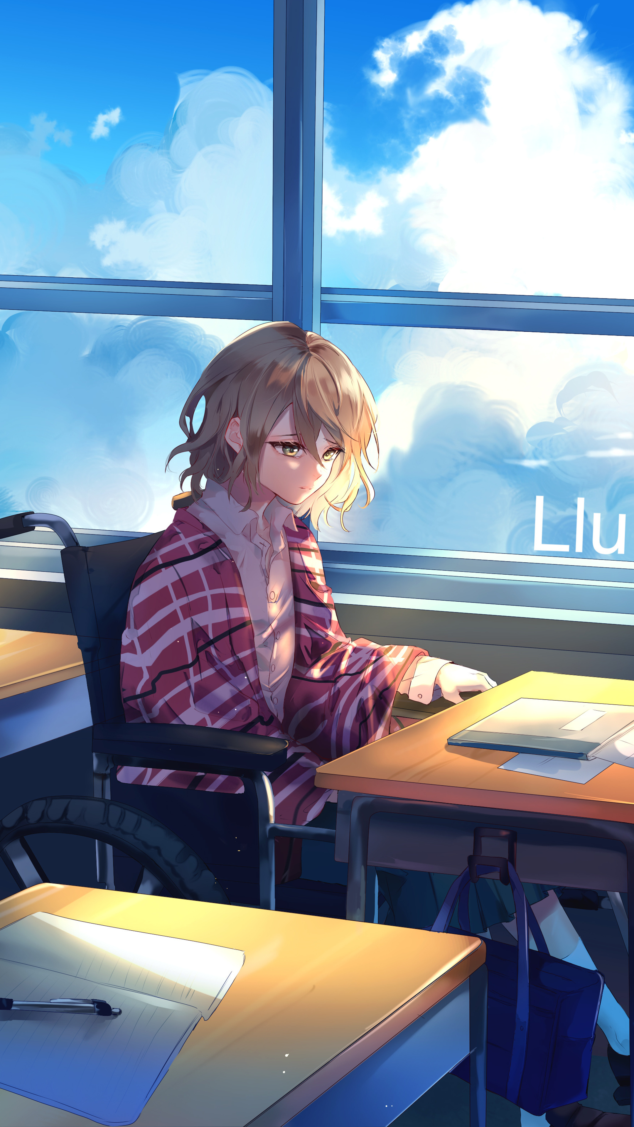 Anime, Room, Classroom, HD wallpaper