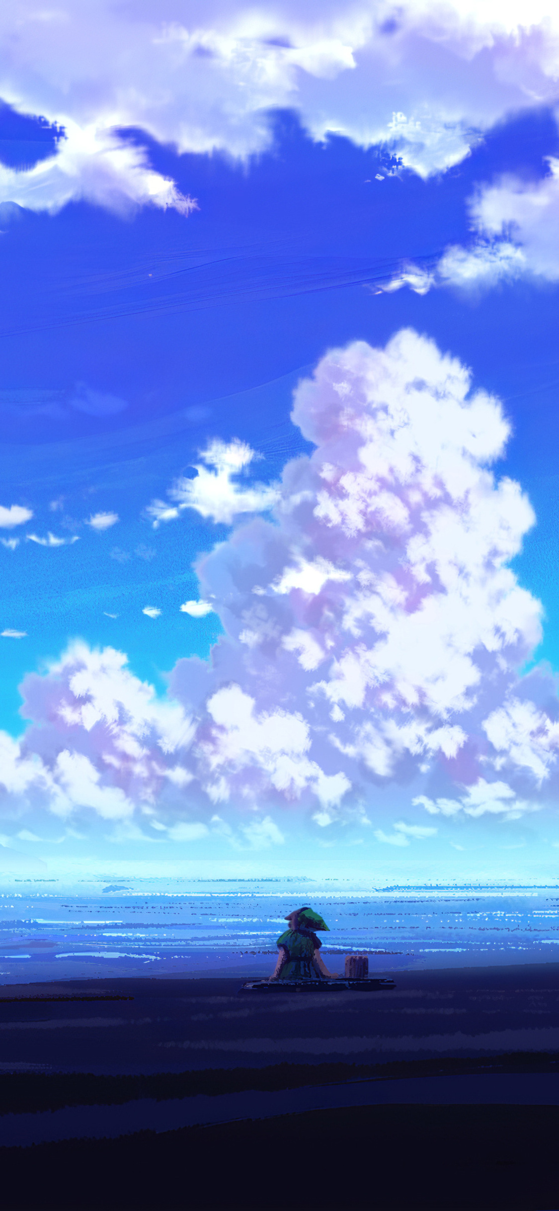 Clouds Anime Scenery Art 4K Phone iPhone Wallpaper 6000b