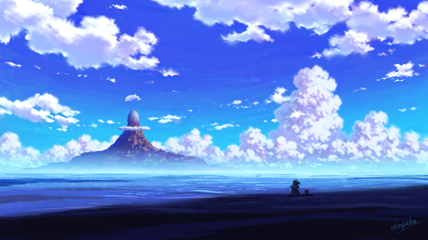 1366x768 Anime Scenery Sitting 4k 1366x768 Resolution HD 4k Wallpapers,  Images, Backgrounds, Photos and Pictures
