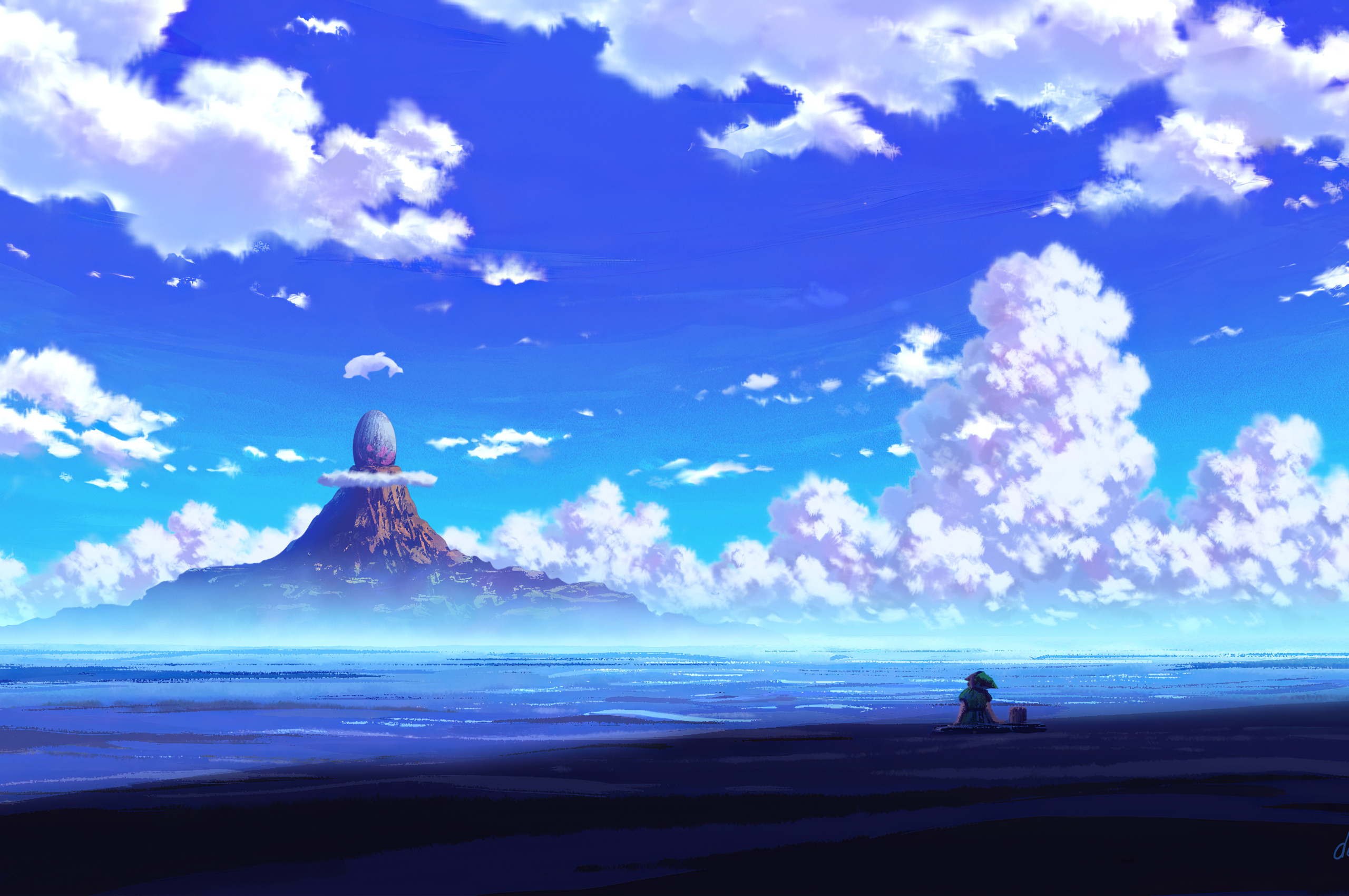 anime ocean scenery