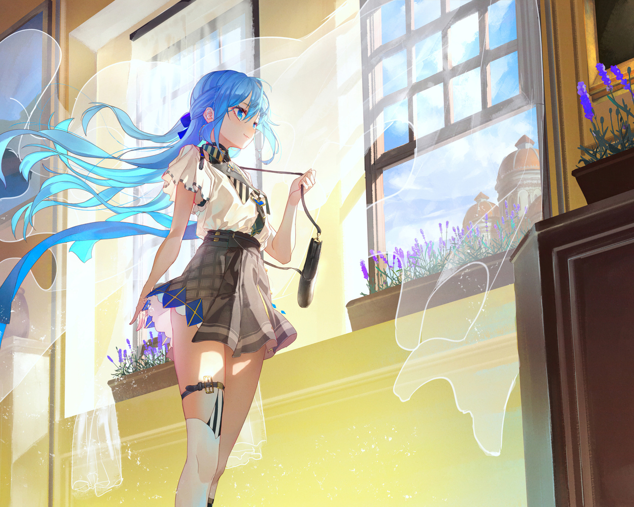 Anime School Beginning Of Summer 4k Wallpaper In 1280x1024 Resolution