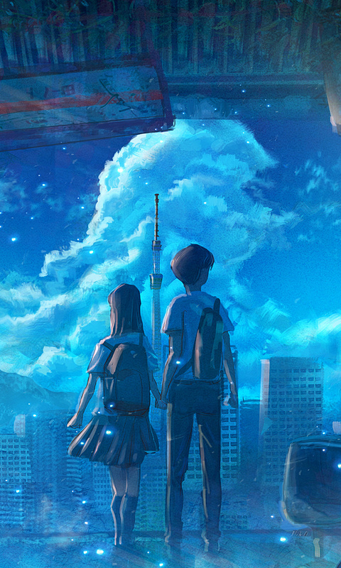 480x800 Anime School Couple Galaxy Note,HTC Desire,Nokia Lumia 520,625  Android HD 4k Wallpapers, Images, Backgrounds, Photos and Pictures