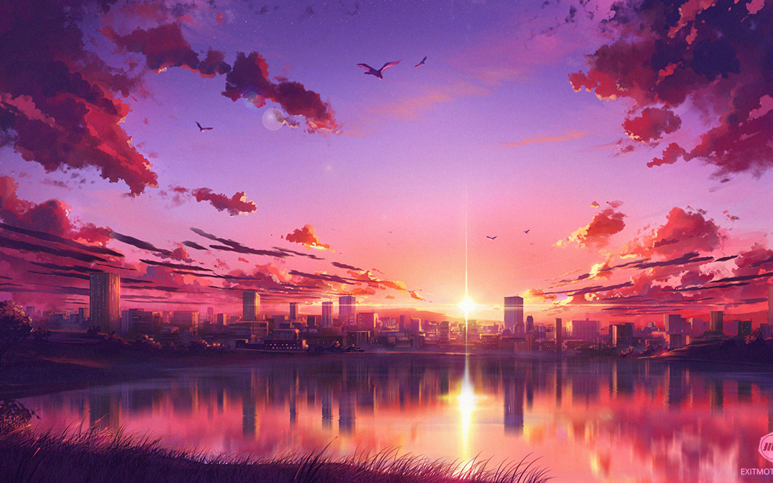 2560x1600 Anime Sunset Scene 2560x1600 Resolution HD 4k Wallpapers, Images,  Backgrounds, Photos and Pictures