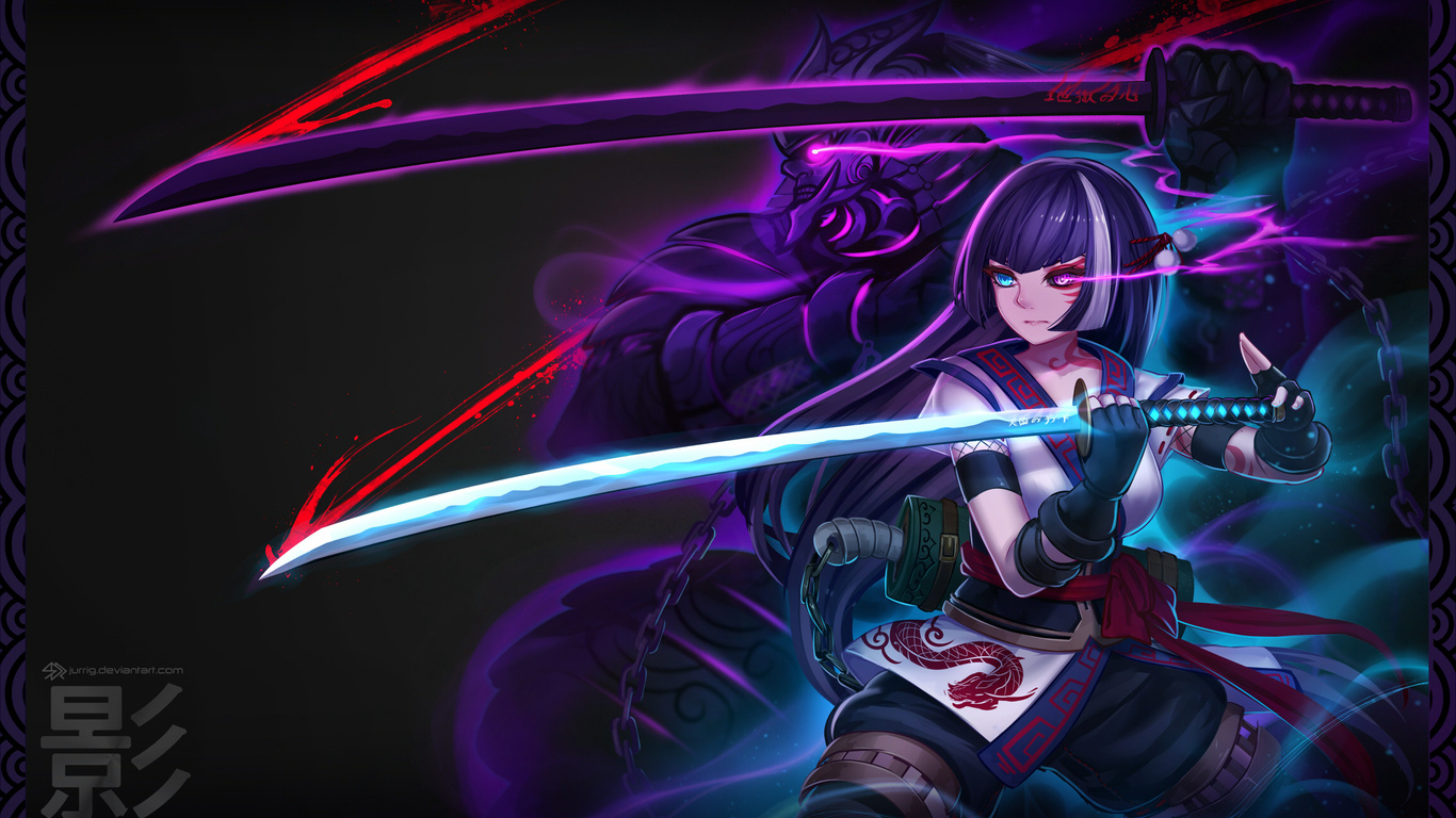 1366x768 Anime Warrior Girl 1366x768 Resolution Hd 4k Wallpapers