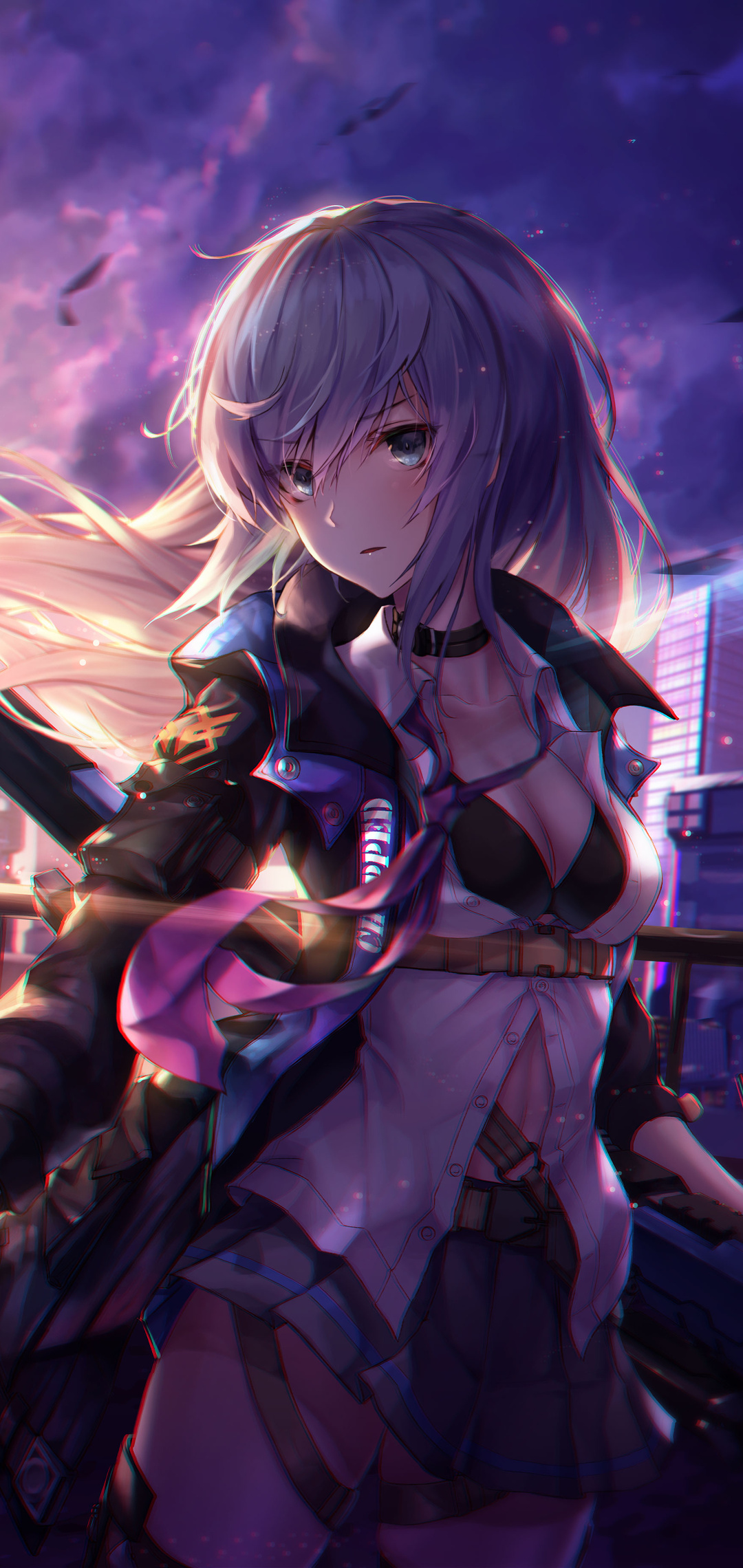 1080x2280 Anime Warrior Girl With Sword 5k One Plus 6,Huawei p20,Honor view 10,Vivo y85,Oppo f7 ...