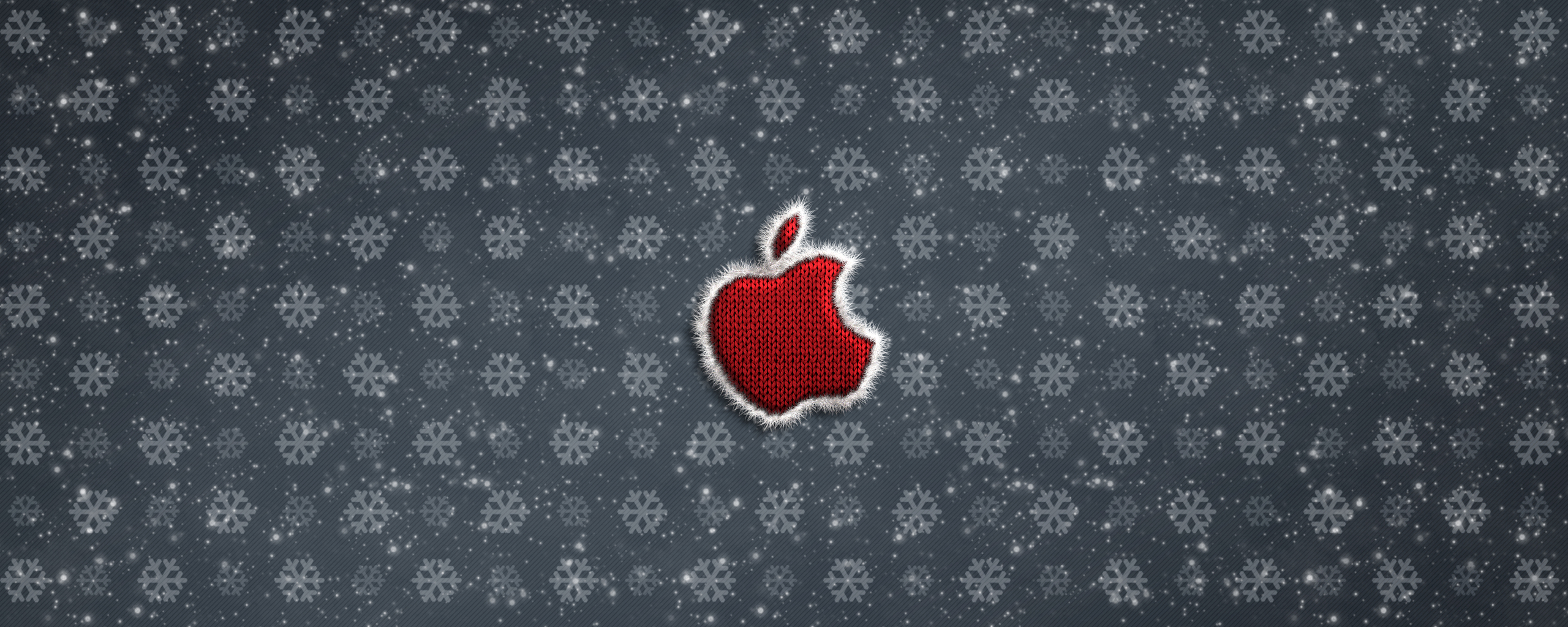 Apple Logo Christmas Celebrations 4k Wallpaper In 2560x1024 Resolution