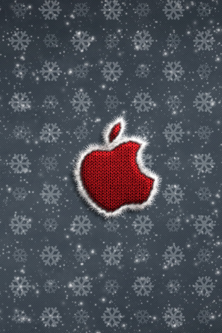 Apple Logo Christmas Celebrations 4k Wallpaper In 320x480 Resolution