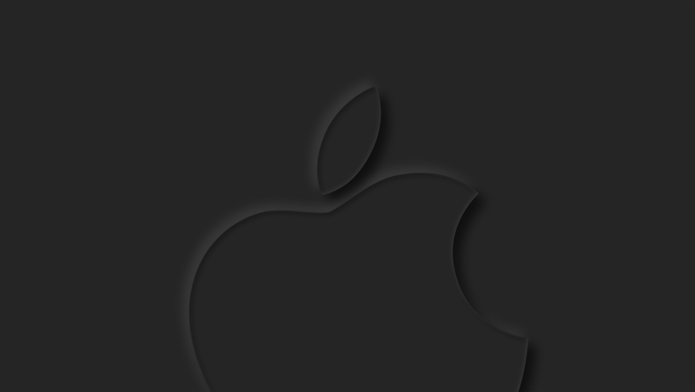 1360x768 Apple Logo Dark Grey 4k Laptop HD HD 4k Wallpapers, Images,  Backgrounds, Photos and Pictures