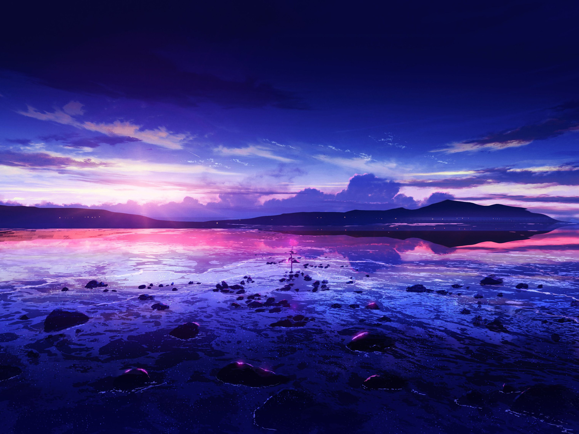 1920x1440 Aqua Dreams Serene Anime Water Landscape 1920x1440 Resolution ...