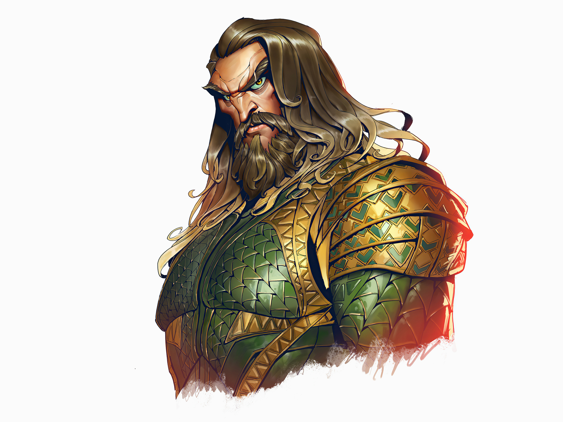 1920x1440 Aquaman Cartoon Minimal Art 4k 1920x1440 Resolution HD 4k