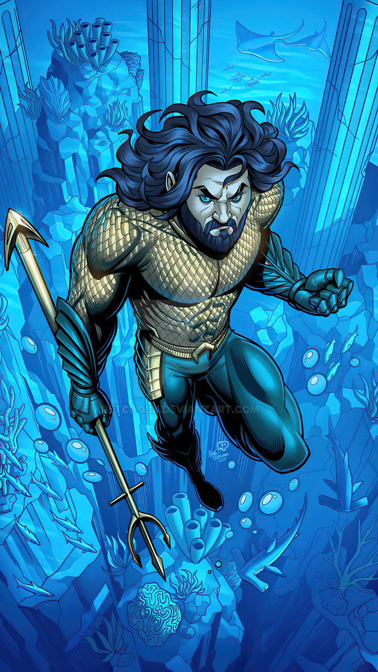 750x1334 Aquaman Dccomic Fanart iPhone 6, iPhone 6S, iPhone 7 ,HD 4k ...