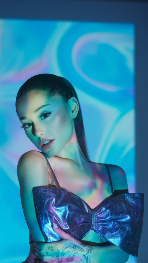 Ariana Grande Rem Beauty Chapter 5k Wallpaper In 480x854 Resolution