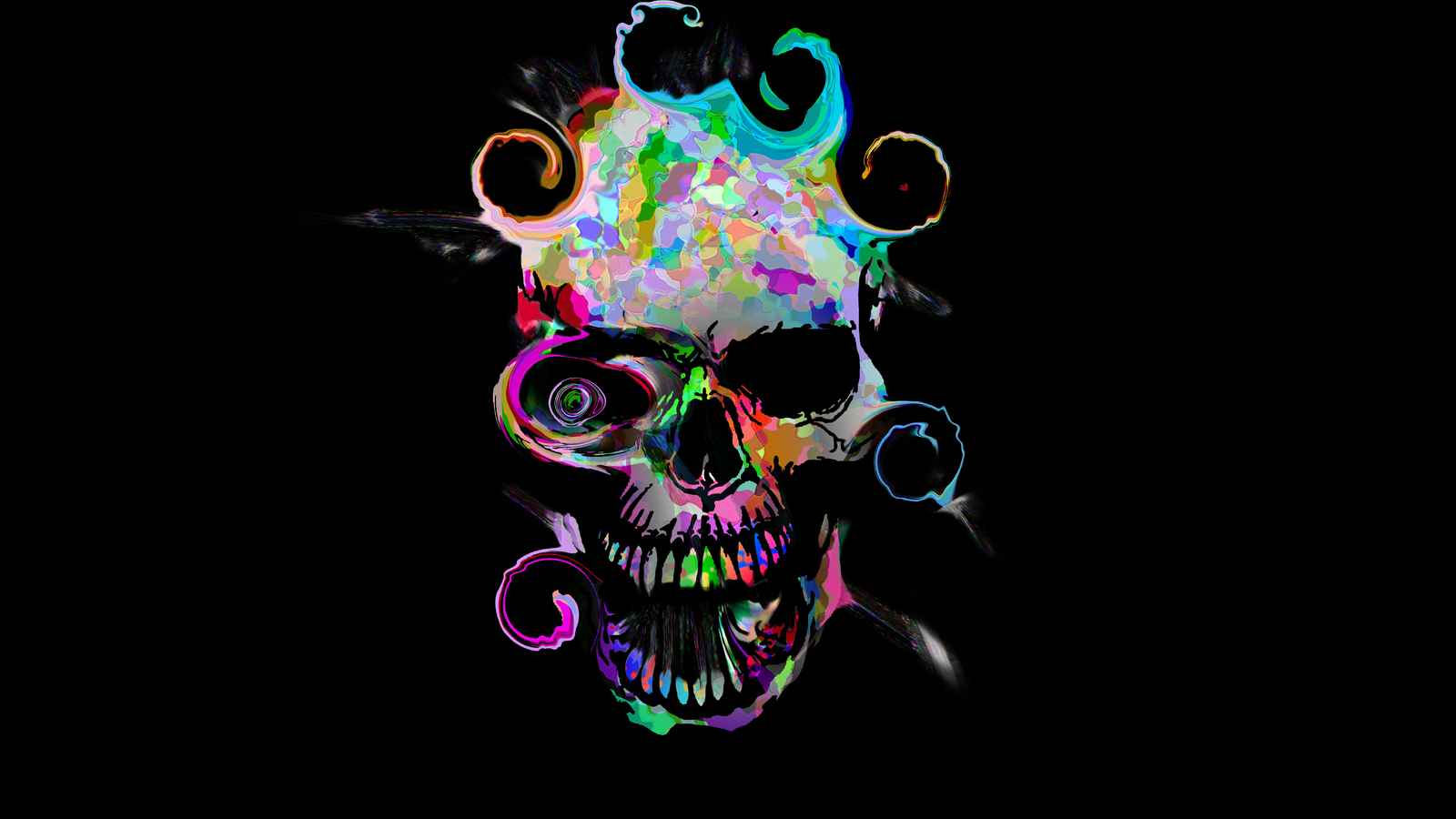 1600x900 Artistic Colorful Skull 1600x900 Resolution HD 4k Wallpapers,  Images, Backgrounds, Photos and Pictures