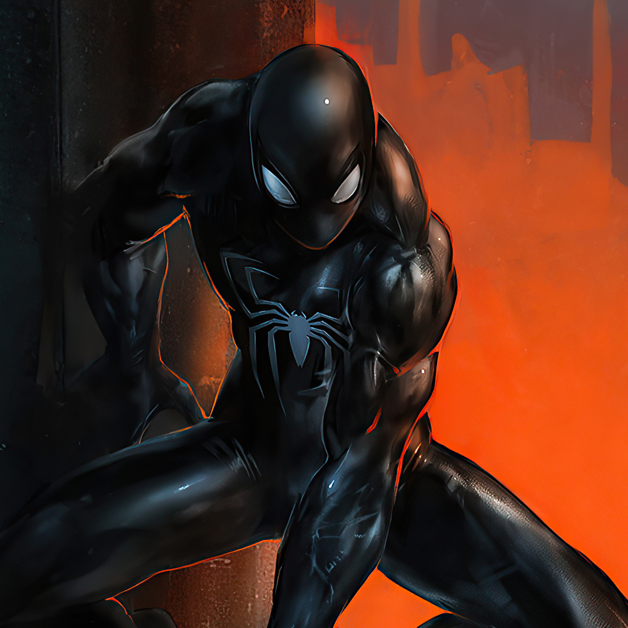 2048x2048 Artwork Black Spider Man Ipad Air ,HD 4k Wallpapers,Images ...