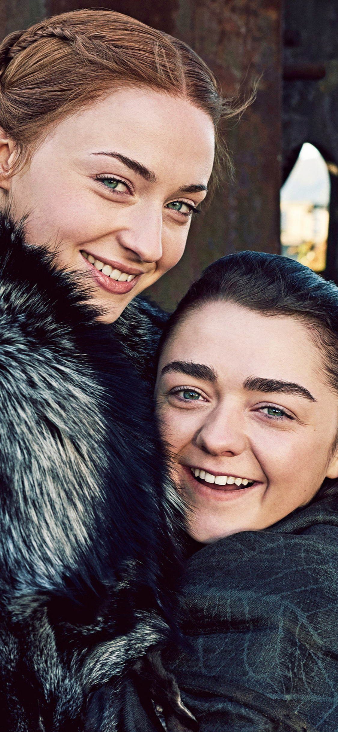 1125x2436 Arya Stark And Sansa Stark Game Of Thrones Season 7 Iphone  XS,Iphone 10,Iphone X HD 4k Wallpapers, Images, Backgrounds, Photos and  Pictures