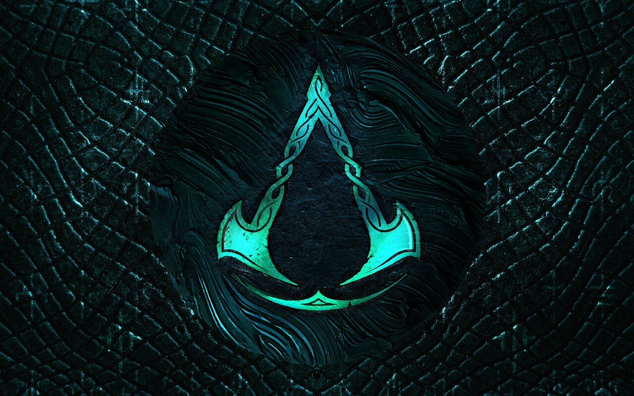 Assassins Creed Valhalla Logo 4k Wallpaper In 1280x800 Resolution
