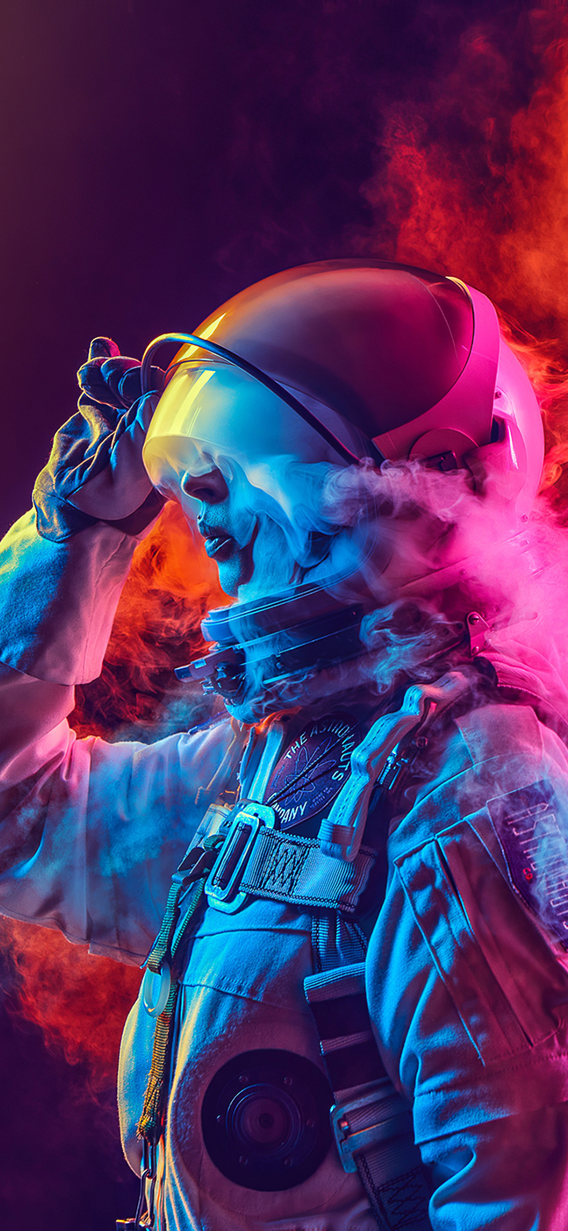 1125x2436 Astronaut Coloured Smoke 4k Iphone XS,Iphone 10,Iphone X HD 4k  Wallpapers, Images, Backgrounds, Photos and Pictures