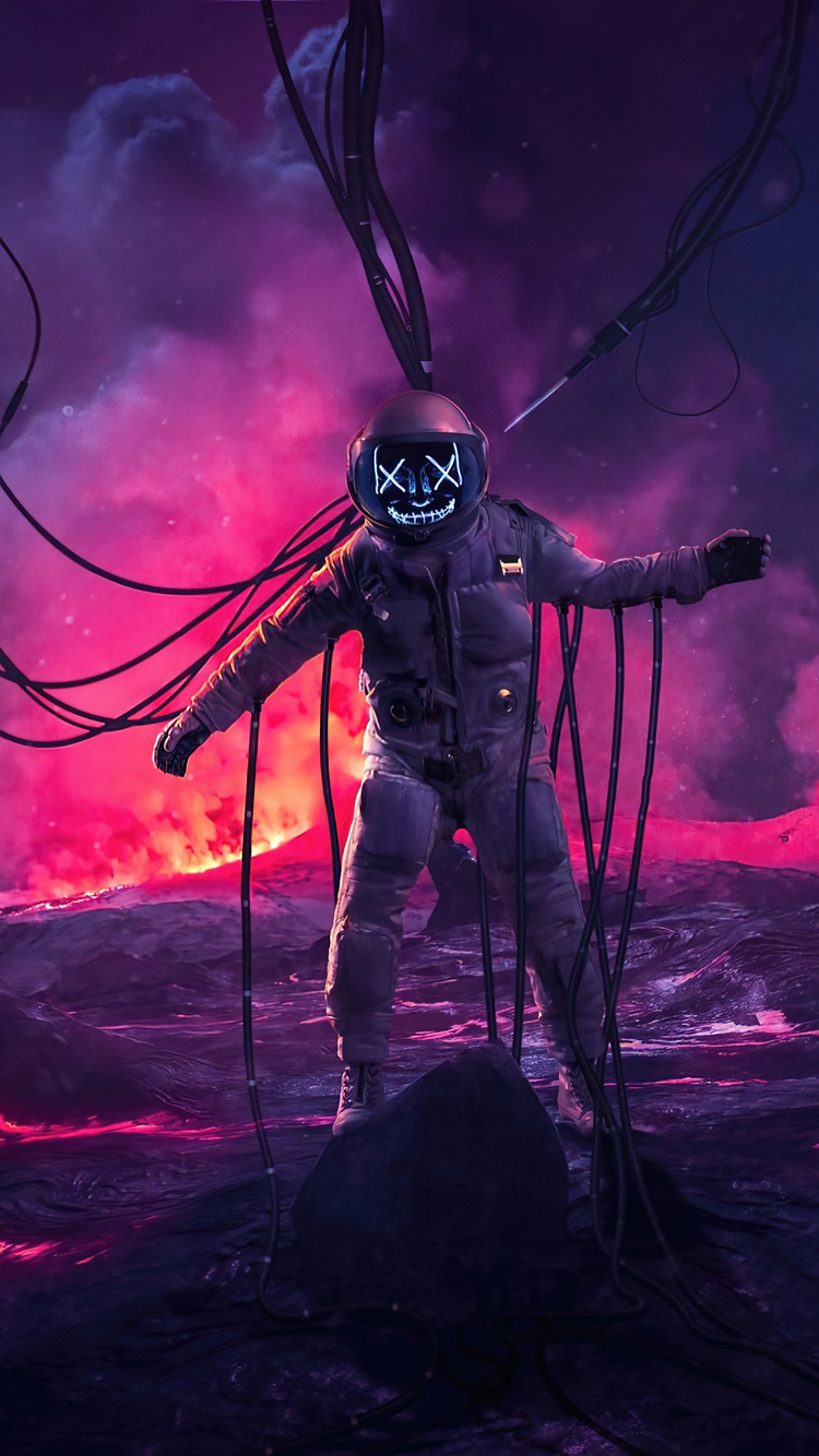 750x1334 Astronaut Fake Smile In Hell 4k iPhone 6, iPhone 6S, iPhone 7 HD  4k Wallpapers, Images, Backgrounds, Photos and Pictures