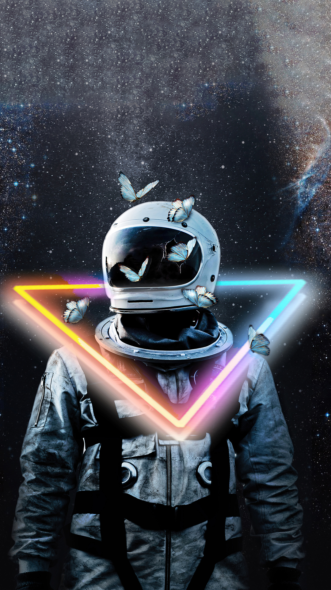 1080x1920 Astronaut Neon Galaxy 5k Iphone 7,6s,6 Plus, Pixel xl ,One Plus  3,3t,5 HD 4k Wallpapers, Images, Backgrounds, Photos and Pictures