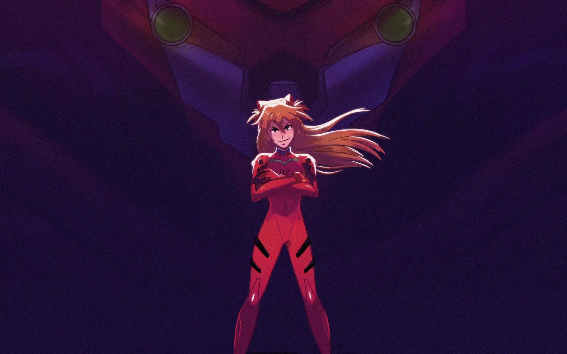 1920x1200 Asuka And Her Unit 02 From Evangelion 1080P Resolution ,HD 4k