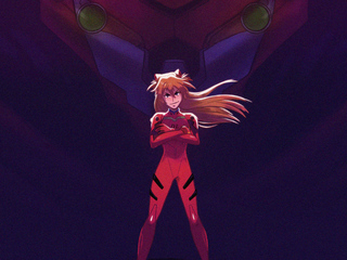 320x240 Asuka And Her Unit 02 From Evangelion Apple Iphone Ipod