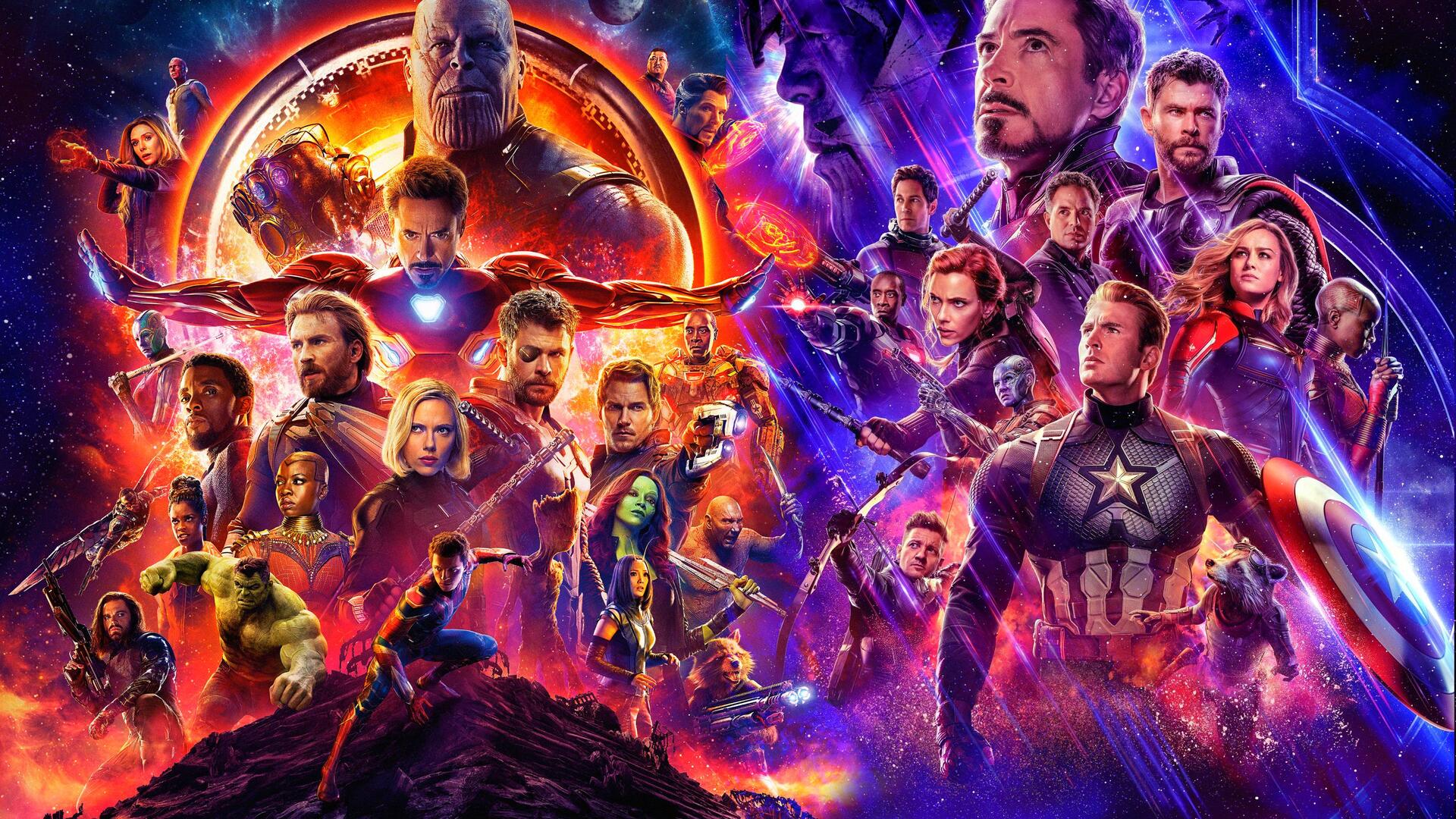 1920X1080 Avengers Infinity War And Endgame Poster Laptop Full Hd 1080P Hd  4K Wallpapers, Images, Backgrounds, Photos And Pictures